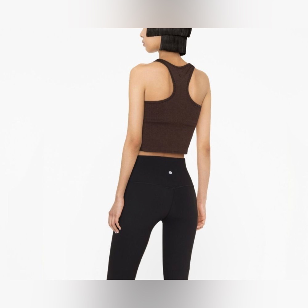 Lululemon crop leggings double logo size 4